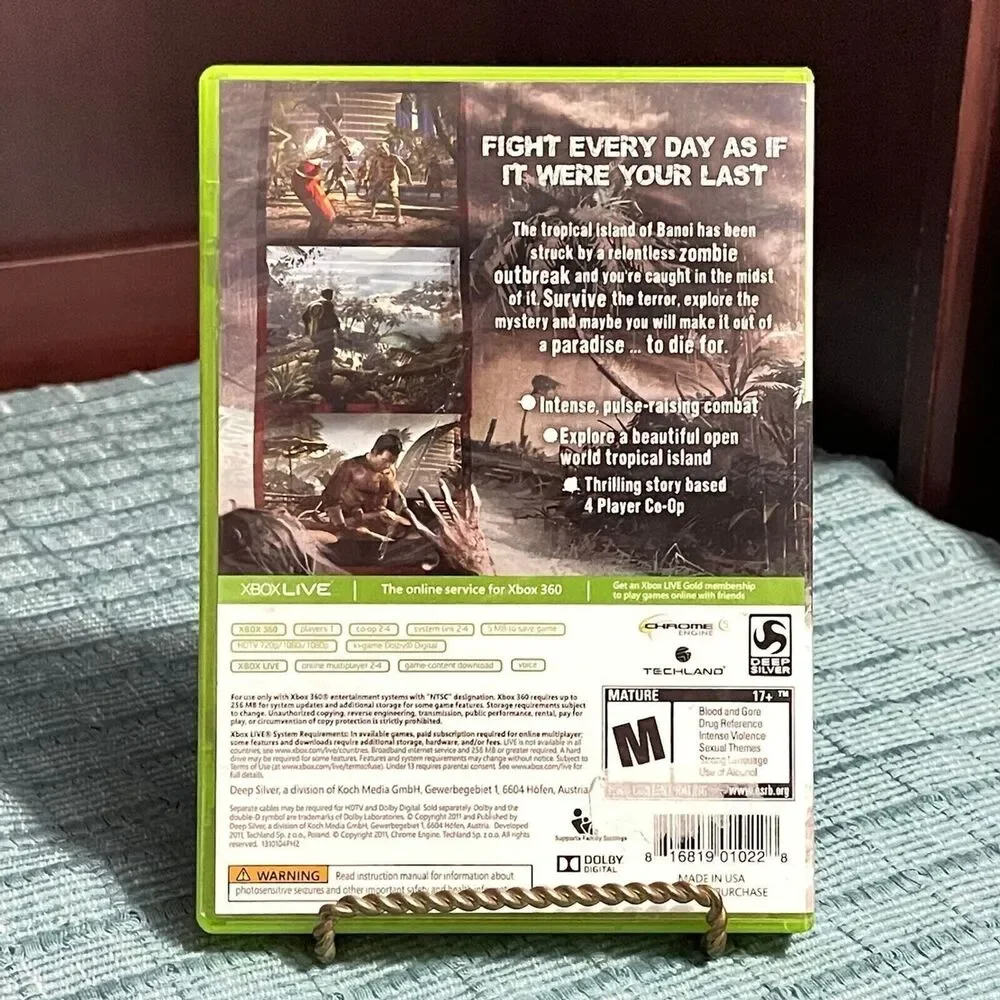 Dead Island (Microsoft XBOX 360) TESTED Complete Case Disc Book Video Game